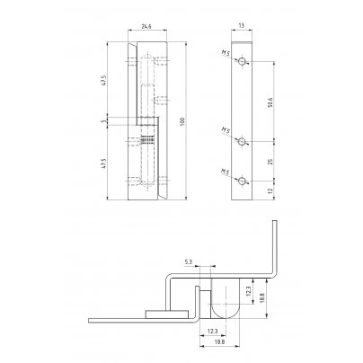 Петля наружная Essentra (Mesan) 1193-6-F